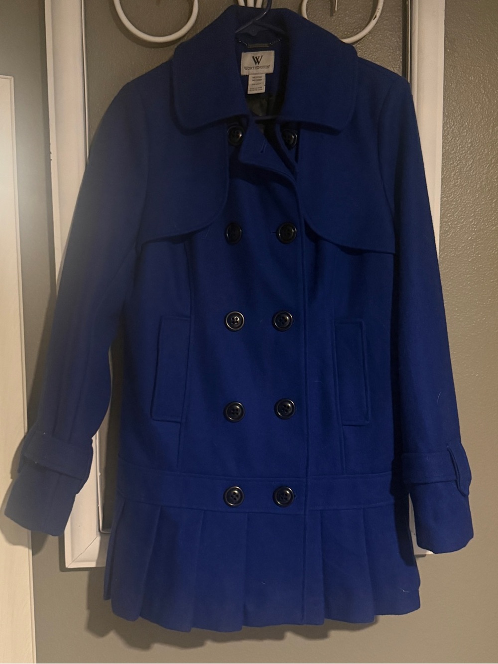 Worthington Royal Blue Double-Breasted Pea Coat